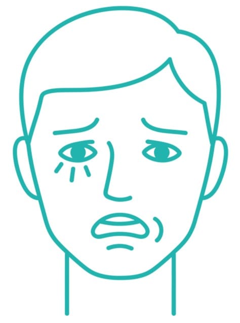 Recurrent ulcers, red eyes